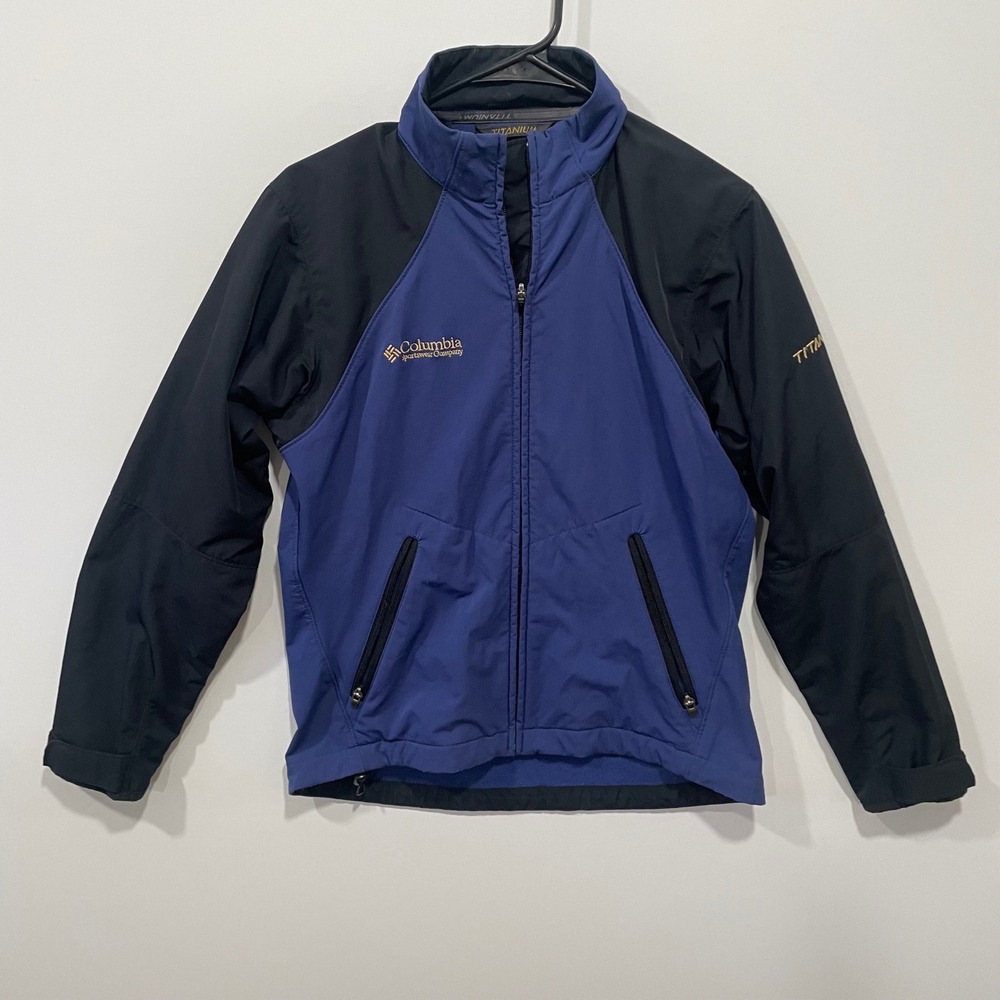 Columbia Sportswear Company Titanium Women's‎ S Blue Black Zip Jacket